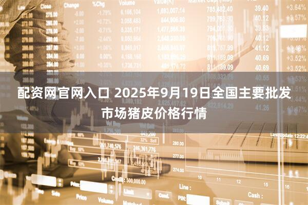 配资网官网入口 2025年9月19日全国主要批发市场猪皮价格行情